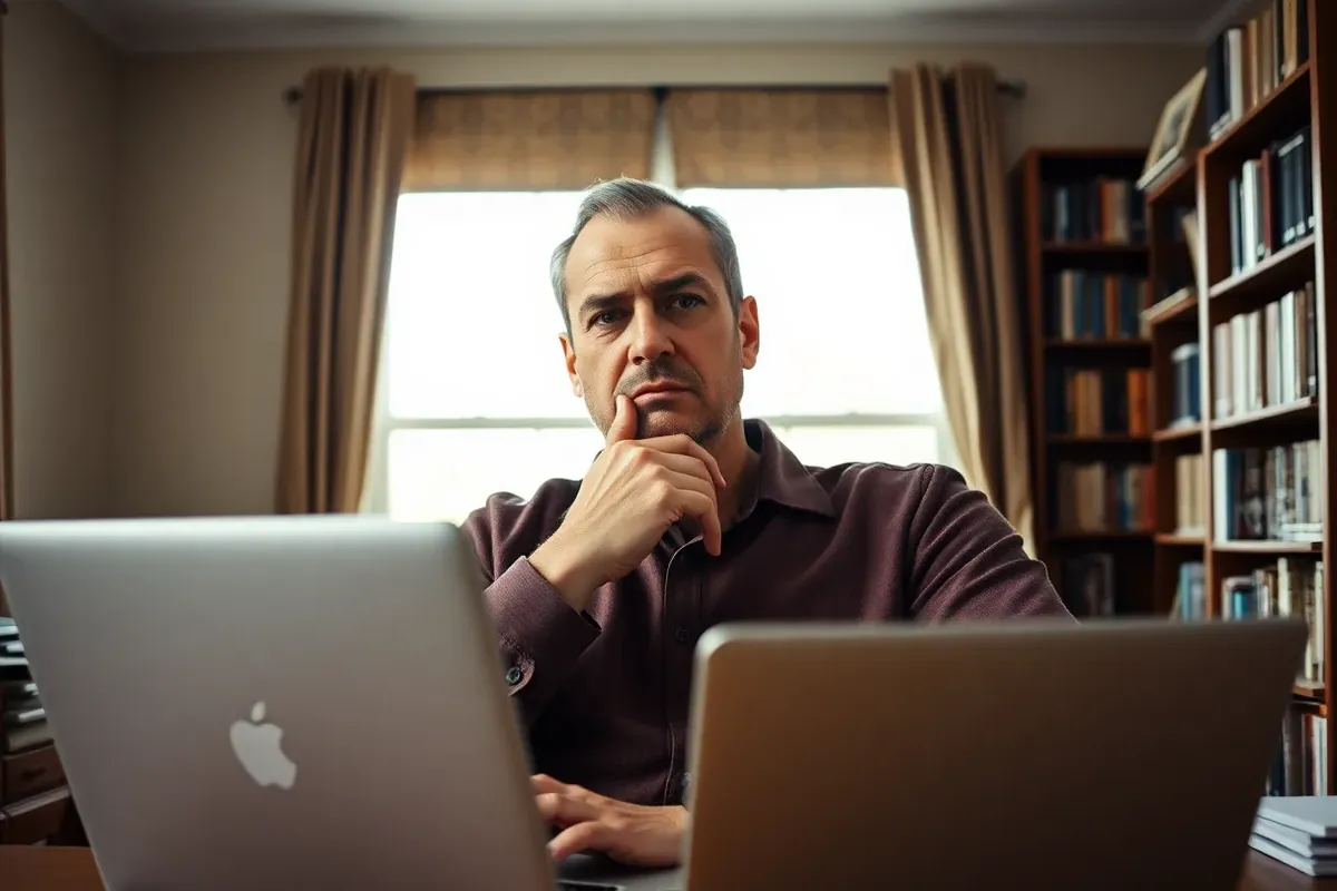 Is Your AI Wrong About OINP? What ChatGPT Still Doesn't Know (2026) 1 Man pausing thoughtfully over his laptop while questioning what he reads on screen